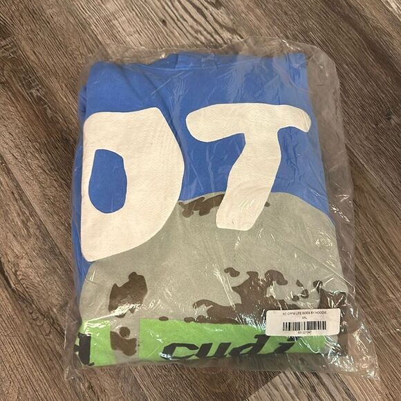 Kid Cudi CPFM For MOTM III Life Goes By Blue Hoodie Size XXL New - Picture 3 of 6